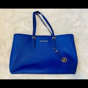 Michael Kors Royal Blue Jet Set Large Tote